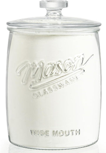 Gallon Glass Cookie Jar, Airtight Lid & Wide Mouth Mason Jar - Set of 128