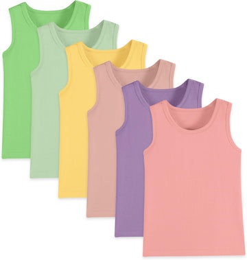 Pack Cotton Girls Tank Tops Summer Sleeveless Girls Undershirts