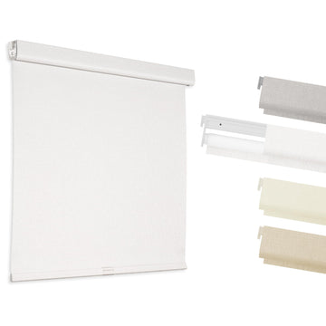 No Drill Cordless Blackout Roller Shades, White