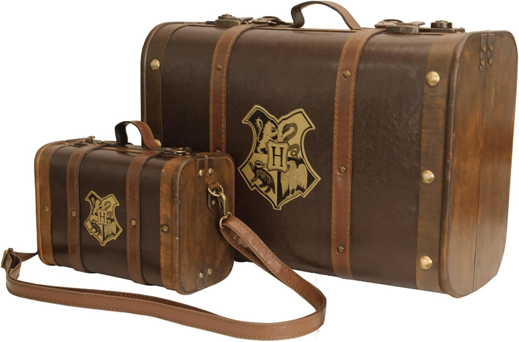 Hogwarts School Trunk - Large 17.5" Collectible Storage Chest with Hogwarts Crest - Official Wizarding World Prop