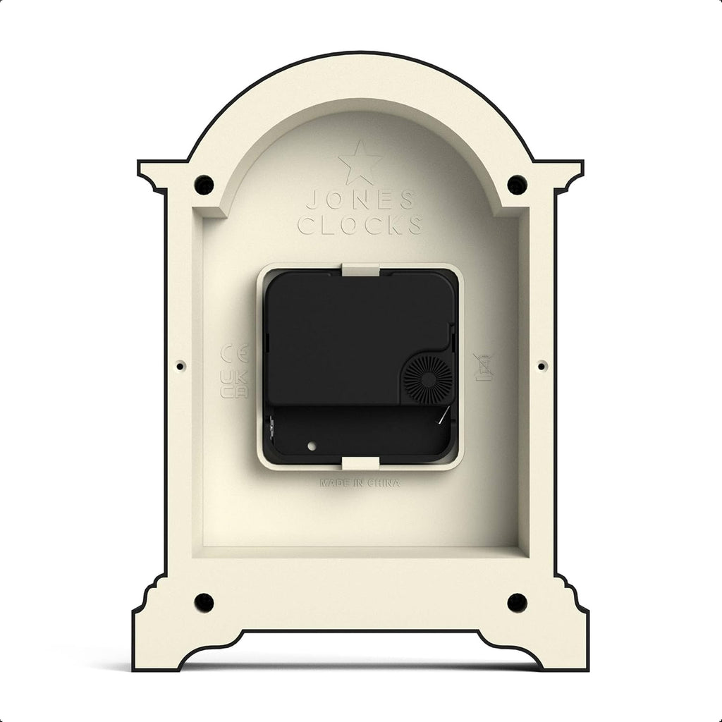 Bistro Mantel Clock - Small Classic Arch top Carriage Clock Design - Black - Contemporary Classic Style for Mantel, Desk, Table, Shelf...
