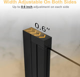 32” x 72” Pivot Swing Shower Door, 1/4 inch Tempered Glass Panel Hinged Shower Door in Matte Black Finish