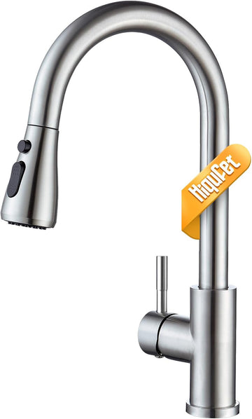 Kitchen Faucet with Pull Down Sprayer, Single Handle High Arc Kitchen Sink Faucet