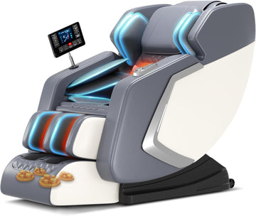 Full Body Massage Chair Zero Gravity Recliner, 8 Fixed Rollers with Heating Function & Auto Mode Use