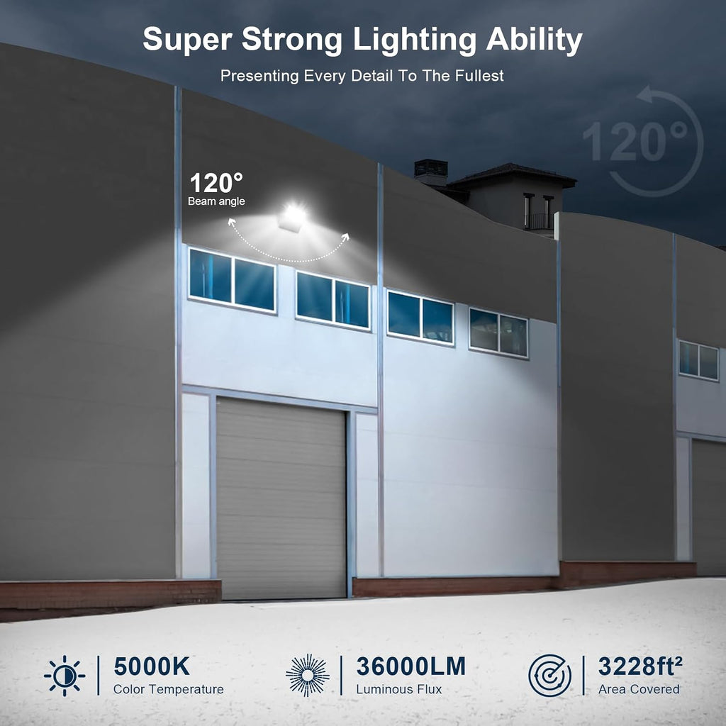 240W LED Stadium Light for Sports Arena & Parking Lot | 36000LM Super Bright Flood Light,5000K 120°Wide
