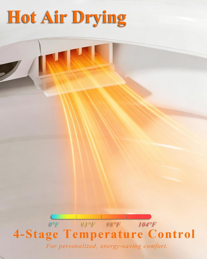 Smart Toilet with Bidet Built-in, Auto Open/Close Lid