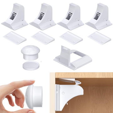 Child Safety Magnetic Cabinet Locks 4 Pack Baby Cabinet Locks