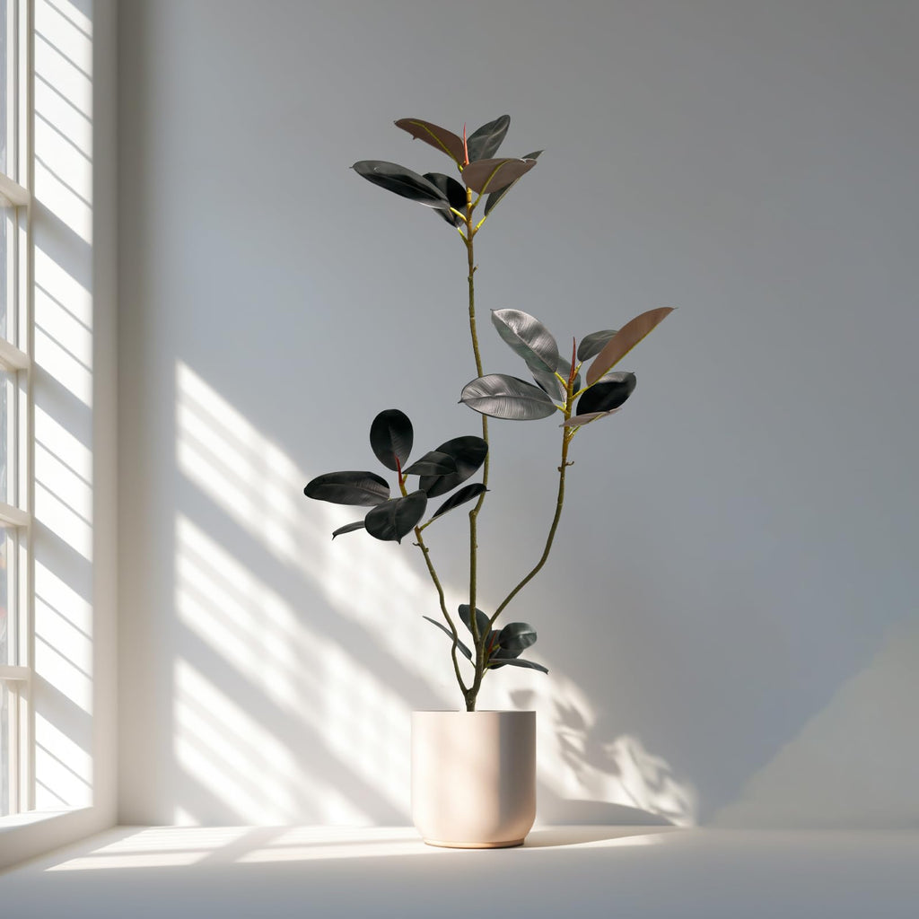 Artificial Rubber Tree 5.3ft Tall Indoor Tree