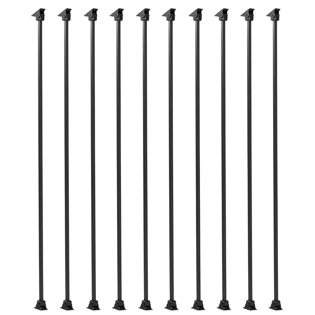 Balusters for Staircase Interior - Stair Railing Indoor Spindles, Iron Balusters Banister, Hollow Square, 1/2inch x