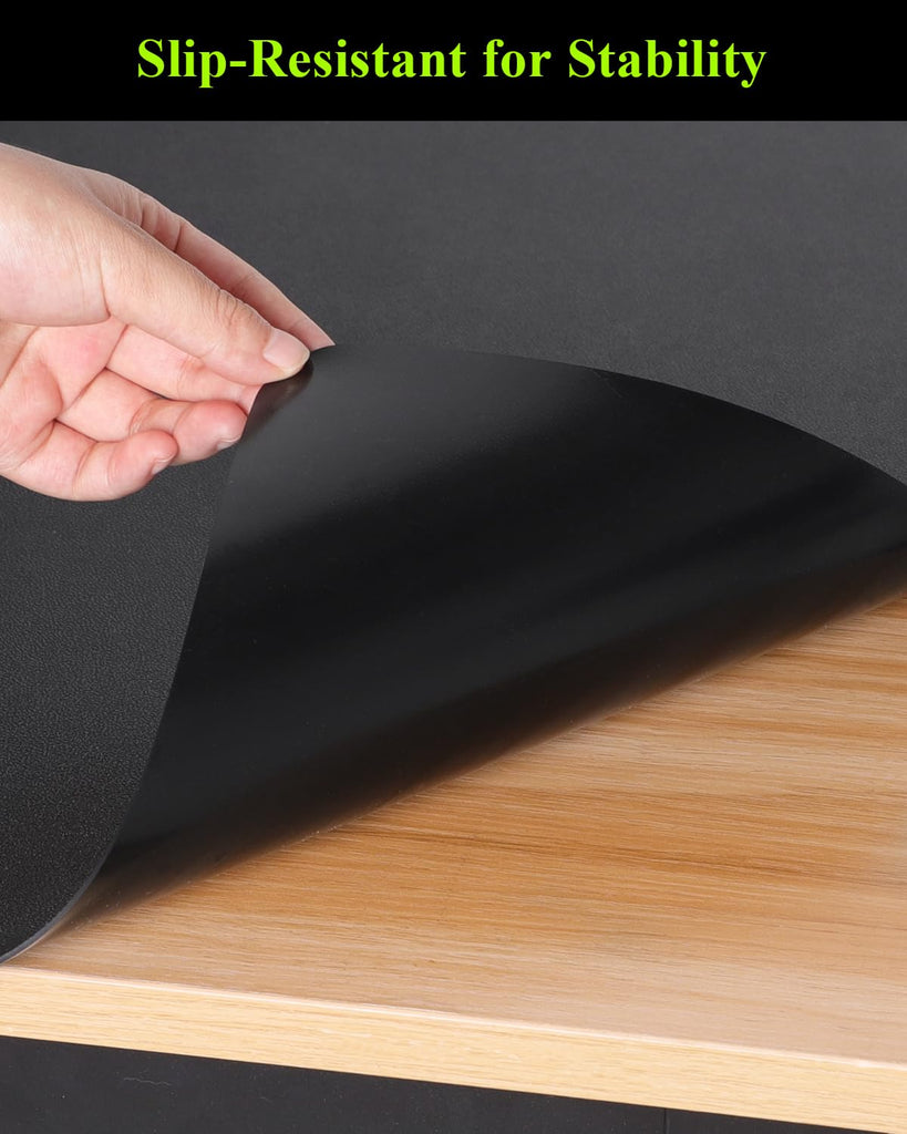Black Plastic Table Cover Protector, 42" x 78" PVC Desk Pad Mat