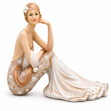 8 Inch Victorian Figurines, Sitting Lady Statue
