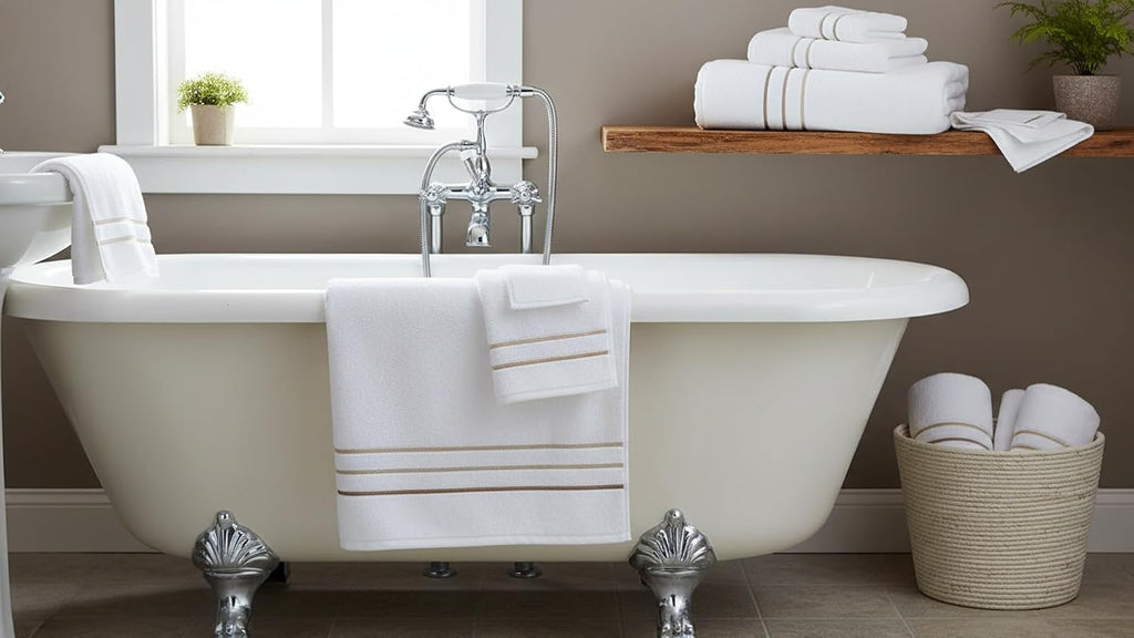 Bath Towels Set - Luxury 6-Piece Cotton Towels, Soft Absorbent & Quick Dry, 600 GSM Bath Towels Spa Quality