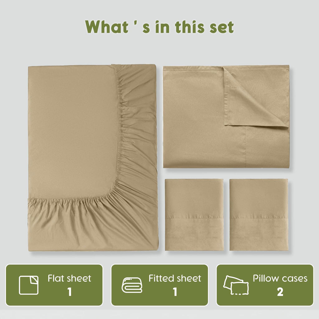 100% Egyptian Cotton Sheets King Size, 600 Thread Count