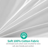 Lightweight Feather Down Comforter Twin - Ultra Soft 100% Organic Cotton Quilted Duvet Insert