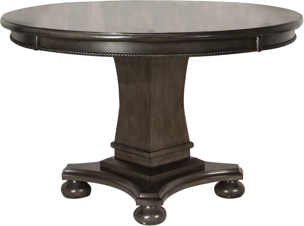 Dining and Poker Table, 2 in 1 Game, Gray/Black/Off-white