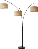 Arc Floor Lamp with 3 Movable Shades & Dimmable Brightness - Perfect Lighting and Corner Decor, Anti
