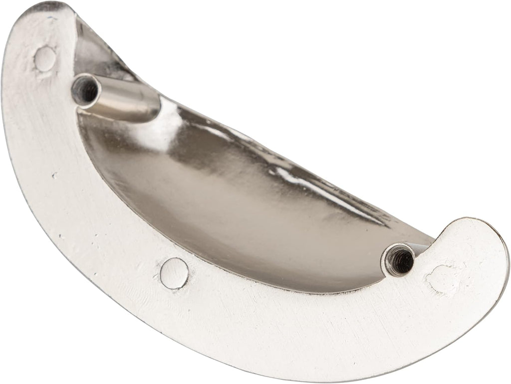 Baroque Scroll Work Brushed Nickel Drawer Bin Pull | Centers: 2 1/2" | Cup Pull Handle for Antique Cabinet Door