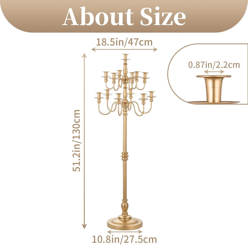 Candelabra Candle Holderches Gold Candle Holders for Candlesticks Wedding Centerpiece Table Decorations