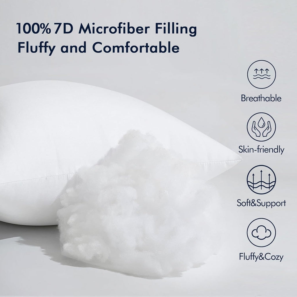 12x20 Inch Outdoor Pillow Inserts, Waterproof Throw Pillows - Set of 2