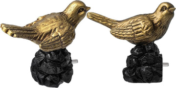 1 or 7/8 Inch Bird-Shaped Decorative Finials for Curtain Rods,Curtain Rod Ends Metal Curtain Rod Finials Ends Easy to