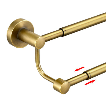 Double Towel Bar Bathroom Towel Rack Towel Rod Holder Antique Brass