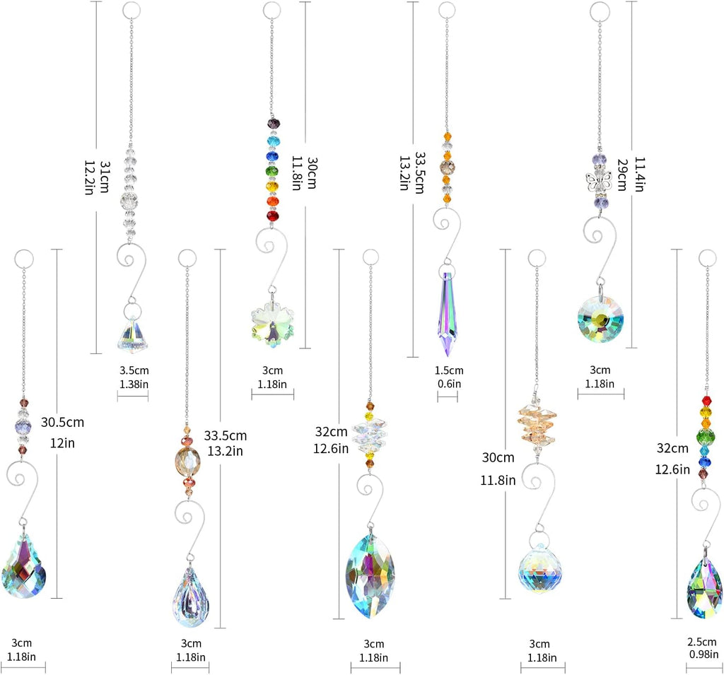 Crystal Suncatchers Hanging Crystals Ornament Sun Catcher with Chain
