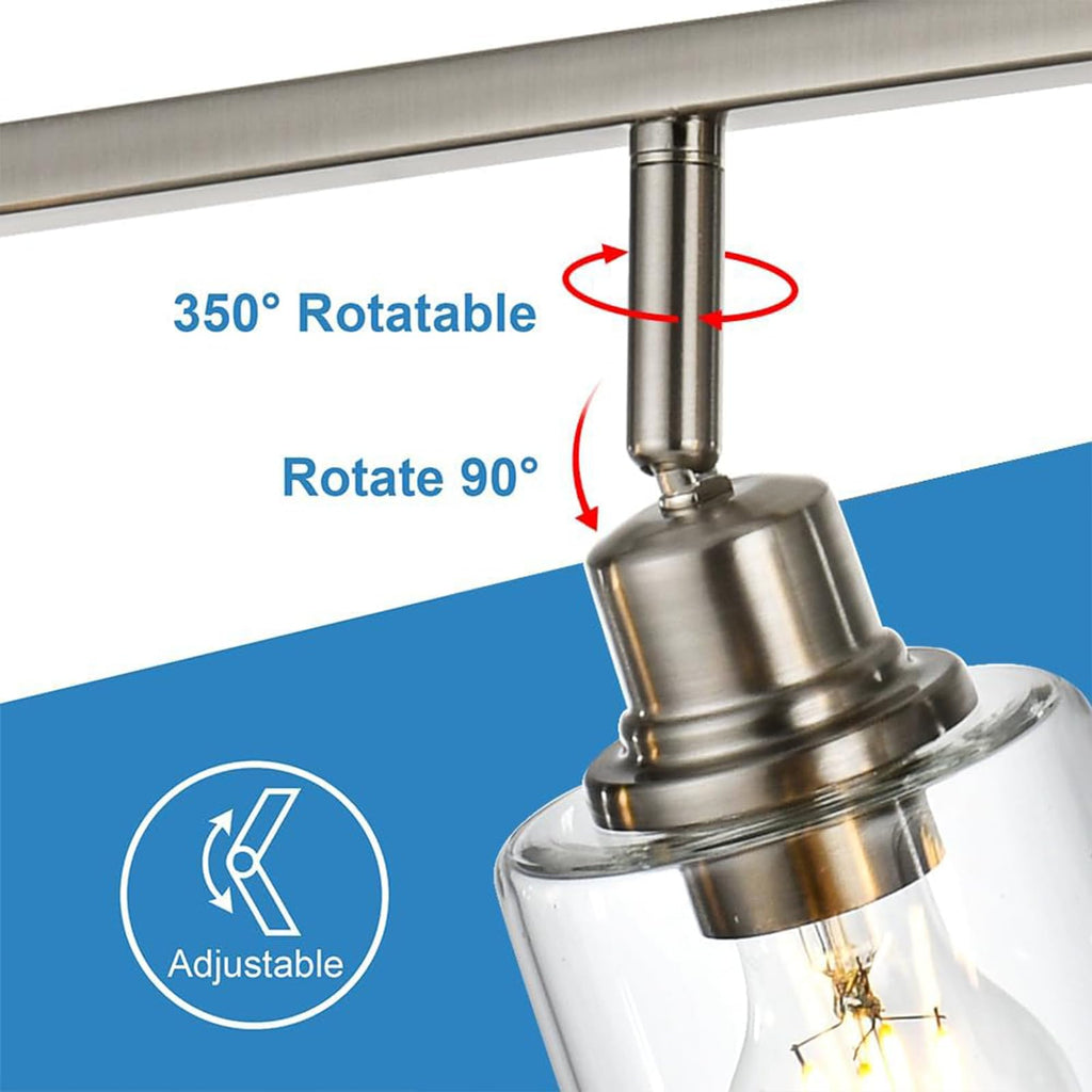 6 Light Track Lighting Fixture Brushed Nickel Track Lighting Kit