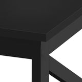 Wood 2-Tier Black Coffee Table with Storage Shelf, X Design Accent Cocktail Table, Easy Assembly Home Furniture