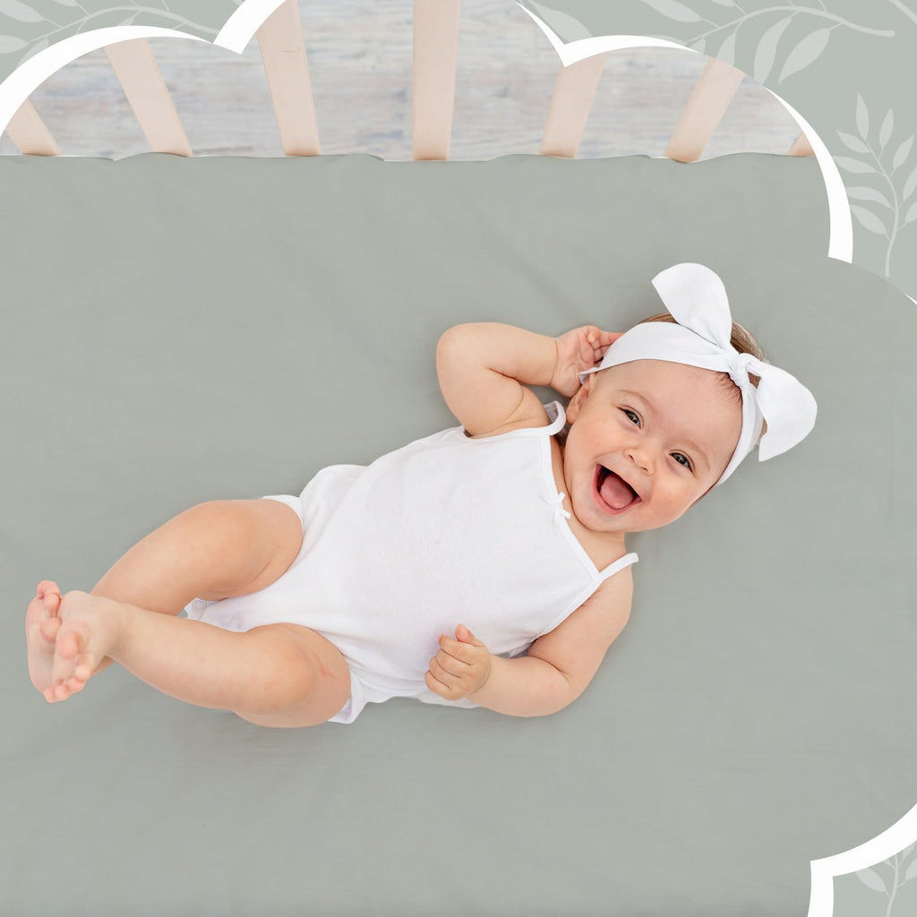4 Pack Fitted Crib Sheets for Girls, Wildflowers