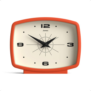 Film Desk Clock | Retro Rectangular Design | Orange
