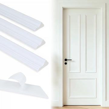Peel and Stick Door Moulding Kit, 2 Set (Top 9"×44" Bottom 22"×17")