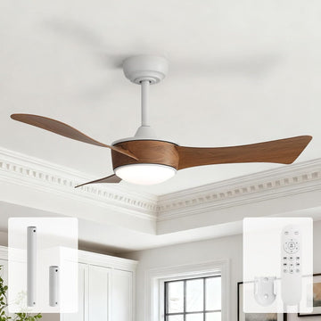 42 Inch Ceiling Fans with Lights-Modern Small Bedroom Ceiling Fan with Remote Control, Plug-in Blades Quick Install