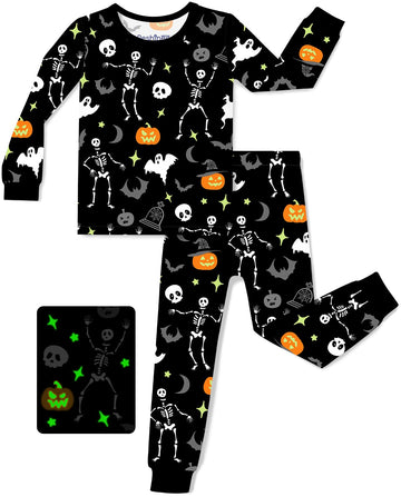 Bamboo Viscose Toddler Kids Pajamas Set, Long Sleeve Boys