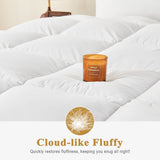 Feather Down Comforter Queen, Luxury Extra-Fluffy Duvet Insert