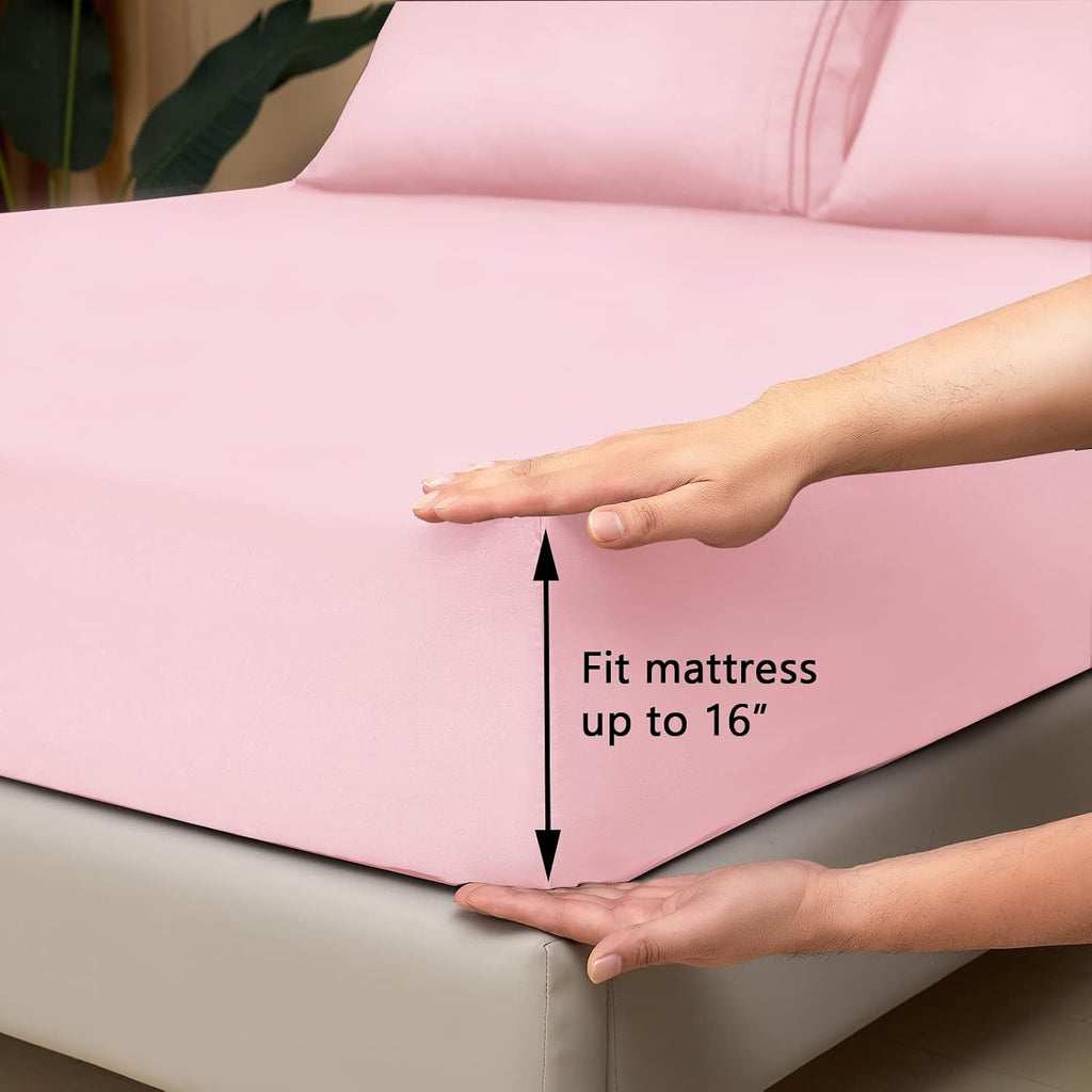 Twin Sheet Set - Hotel Collection Twin Sheets - Bedding Sheets & Pillowcases with Deep Pocket Fitted Sheet