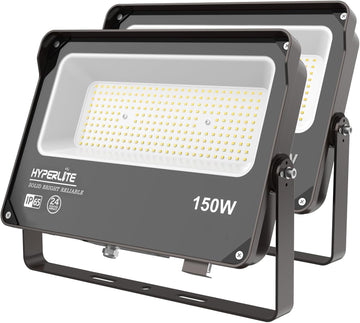 Flood Light Outdoor 150W 2Pack, LED Security Flood Lights with Dusk to Dawn Photocell, 5000K Daylight IP65 Waterproof
