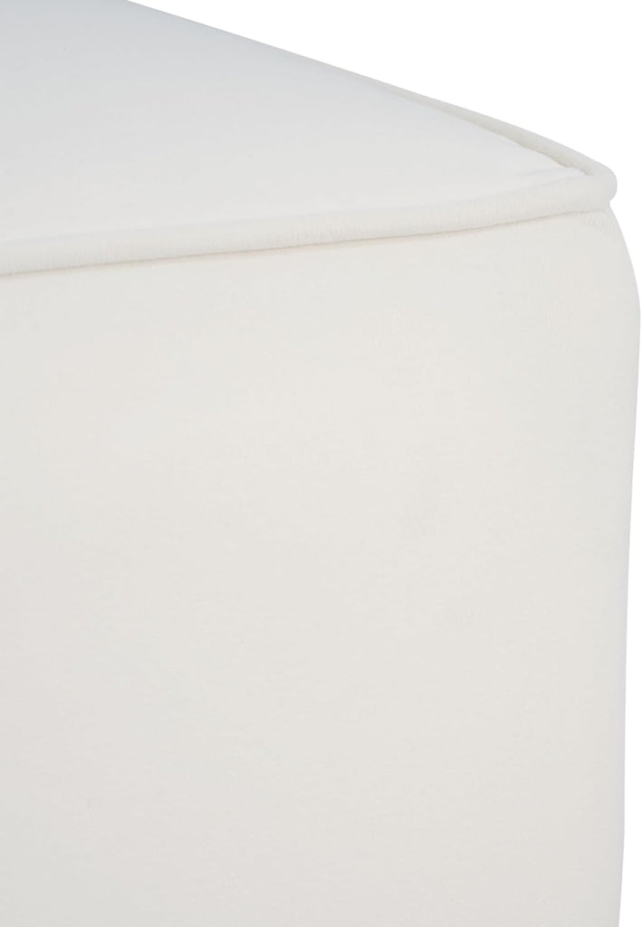 Isa Velvet Ottoman Footstool, Square Pouf Poufee Footrest Ottoman Large Seat, Modern Side Table Bedroom Home Decor