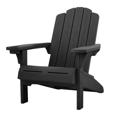 Kiawah Adirondack Chair, Weather‐Resistant Resin Outdoor Patio Chair, Ergonomic Design, All‐Weather Seating for