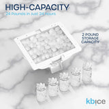 Portable Bullet Ice Maker, 24Lbs/24H, 10 Mins Fast Ice, Self-Dispensing Countertop Ice Machine with Self-Clean