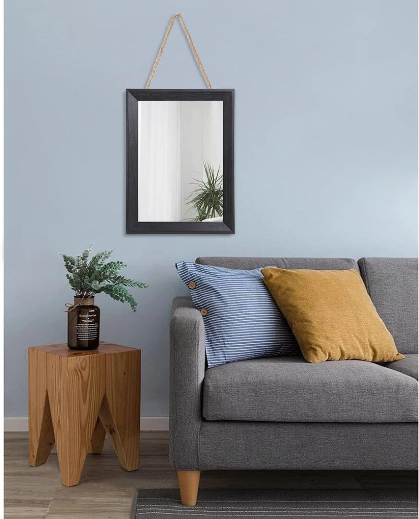 Wall Mirror Black Rectangle Mirrors for Wall with Wood Framed Decorative Bathroom Living Room Farmhouse Entryway