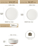 Plates and Bowls Sets, 12 Pieces Modern Stoneware Dinnerware Set for 4 Kitchen Dinner Set Ceramic Dishware Dishes Set