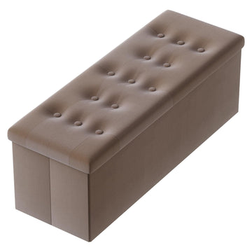 Jumbo Ottoman with Storage [1-Pack] Velvet Folding Small Square Foot Stool with Lid Bedroom Coffee Table Dorm Dark