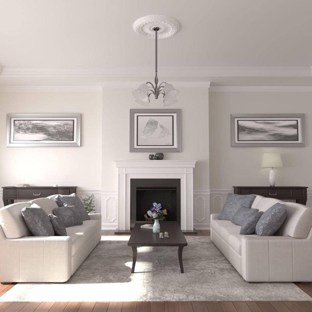 35 1/8"OD x 4 7/8"ID x 2 1/2"P Viceroy Ceiling Medallion (Fits Canopies up to 4 7/8")