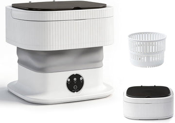 Portable Washing Machine, Mini Washer, 18L Upgraded with Spin Basket, Foldable Design Ideal for Apartment, portable