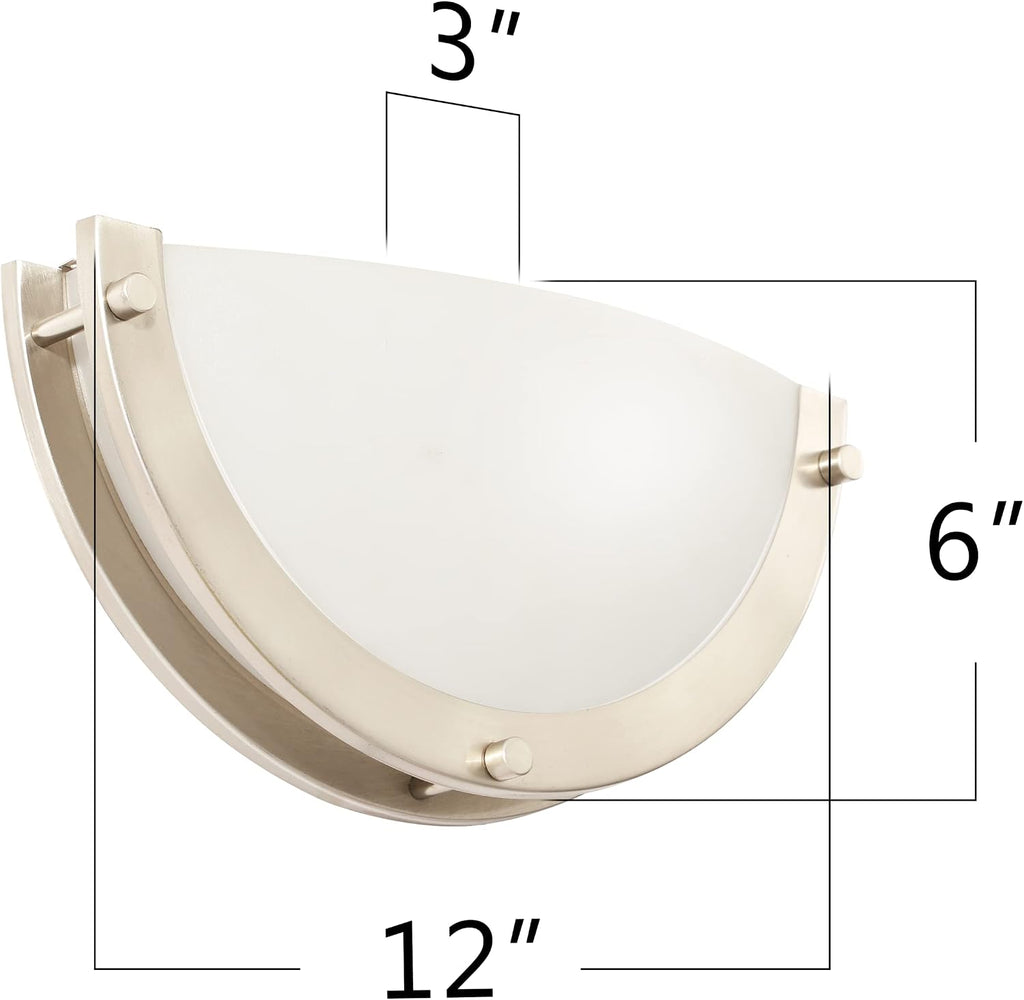 12-inch CRI90+15W 3000K/4000K/5000K Color Temperature Adjustable Dimmable LED Wall Sconce, ETL Listed LED Half Moon