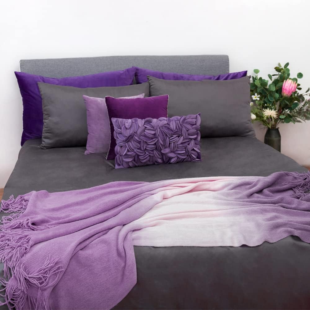 Hand Crafted Stereo Flower Throw Pillow Cover Rectangular Cushion Cover Soft Pillow Case