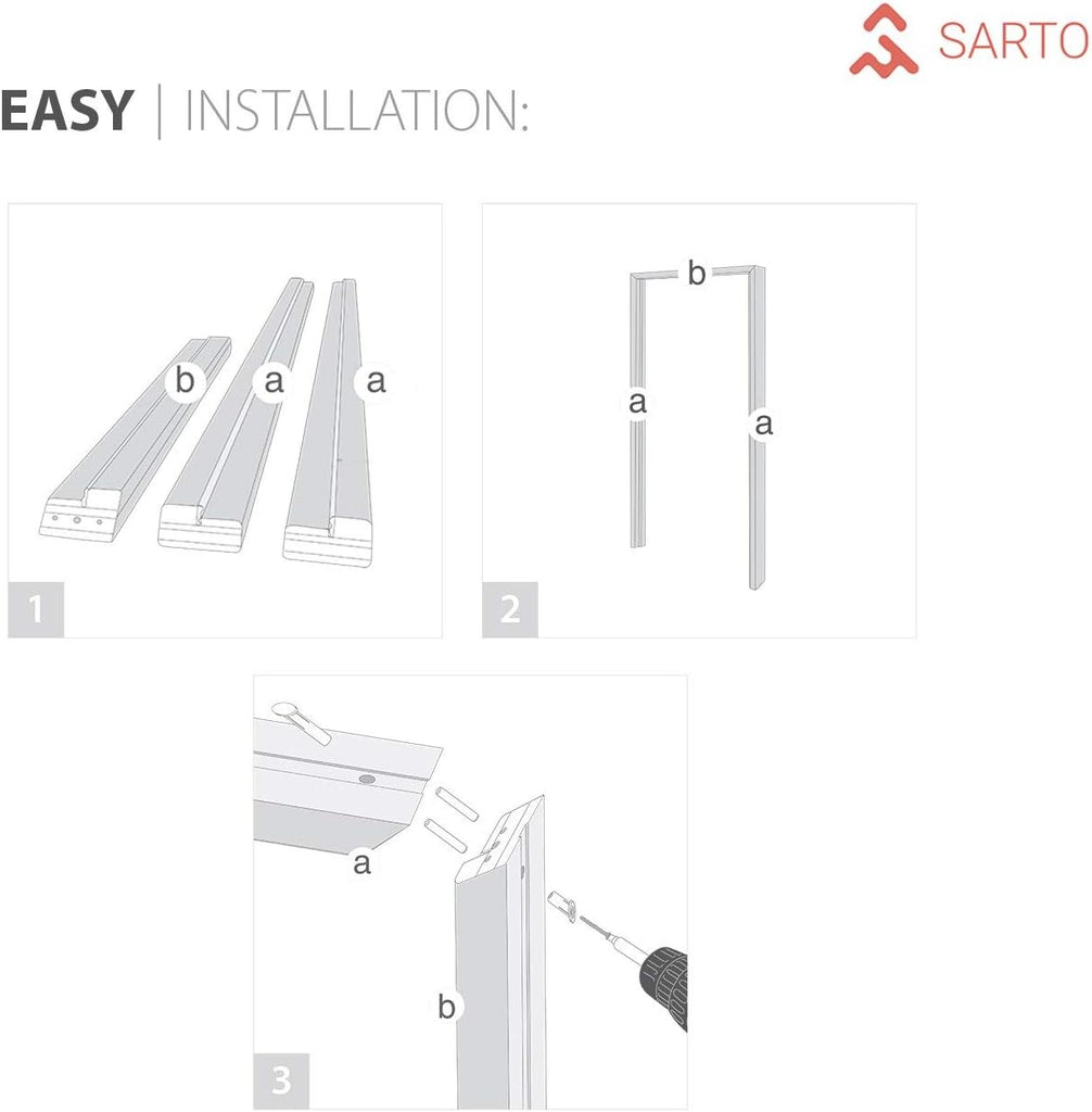 Quadro 4111 | Double Swing Interior French Doors with Glass, MDF, Hardware Included, 72x80, White, M