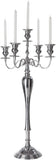 39" Tall Aluminum Candelabra Candle Holder for 5 Taper Candles - Elegant Centerpiece for Dining Room, Living Room