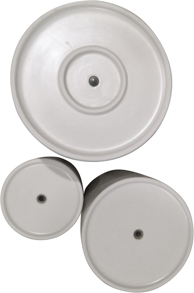 Fluted Ceramic Planters for Indoor Outdoor Plants, Round Flower Pots with Drainage Hole, Set of 3, 6 inch, 8 inch, 10