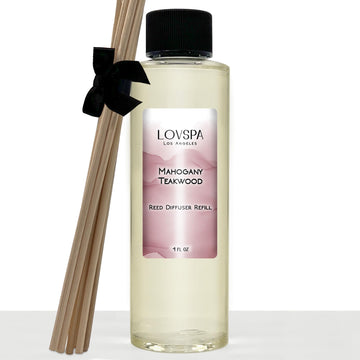 Mahogany Teakwood Diffuser Oil - Luxury Essential Oils for Diffuser Refill & Air Freshener Room Spray - Long-Lasting
